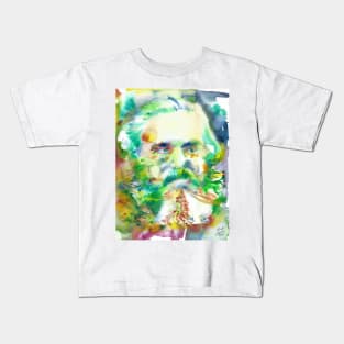 KARL MARX watercolor portrait .3 Kids T-Shirt